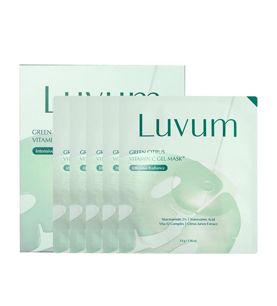 LUVUM GREEN CITRUS VIT C GEL MASK PLUS BOX 5PCS