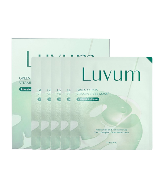 LUVUM GREEN CITRUS VIT C GEL MASK PLUS BOX 5PCS