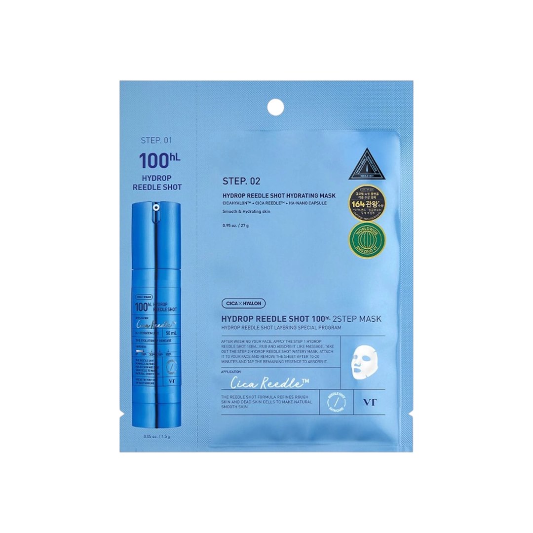 VT COSMETICS HYDROP REEDLE SHOT 100 2 STEP MASK