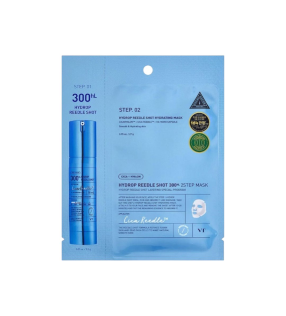 VT COSMETICS HYDROP REEDLE SHOT 300 2 STEP MASK