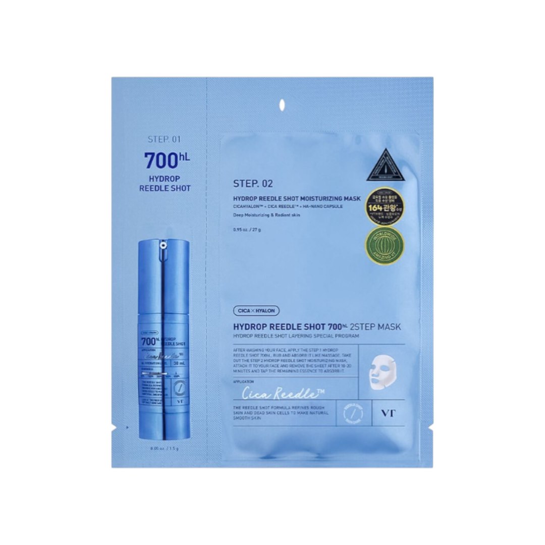 VT COSMETICS HYDROP REEDLE SHOT700 2STEP MASK