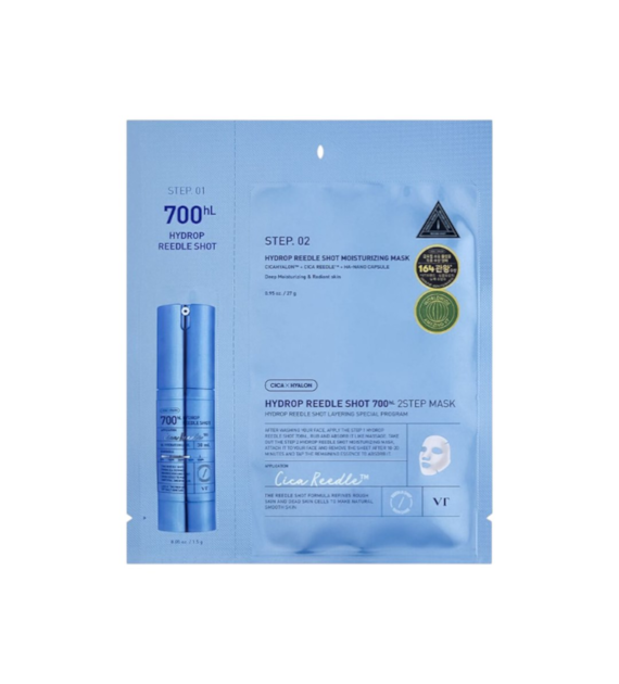 VT COSMETICS HYDROP REEDLE SHOT700 2STEP MASK