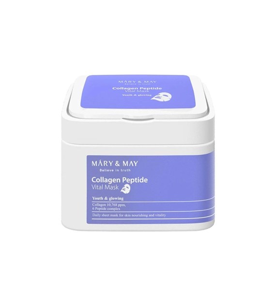 MARY&MAY COLLAGEN PEPTIDE VITAL MASK 30PCS