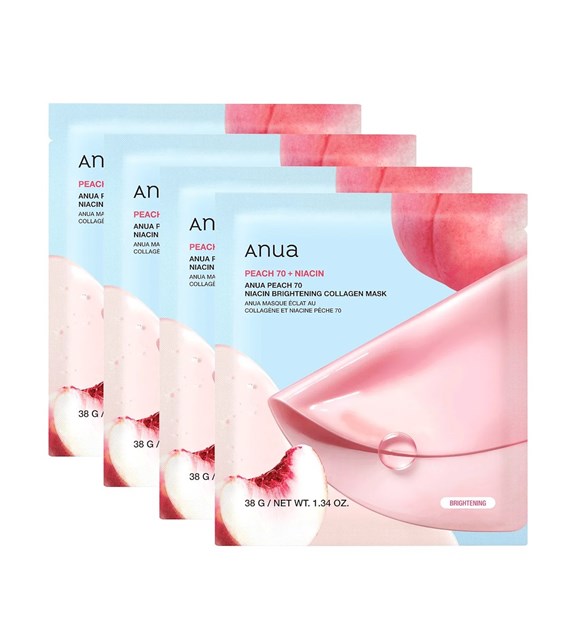 ANUA PEACH NIACIN BRIGHTENING SERUM MASK 38G 4PCS