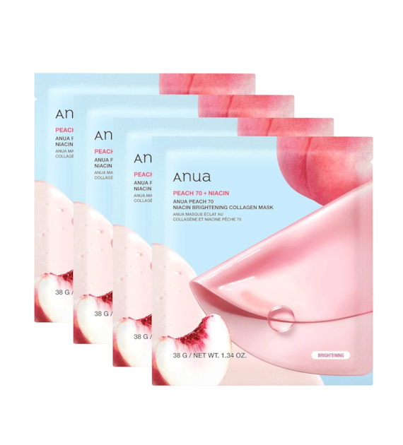 ANUA PEACH NIACIN BRIGHTENING SERUM MASK 38G 4PCS