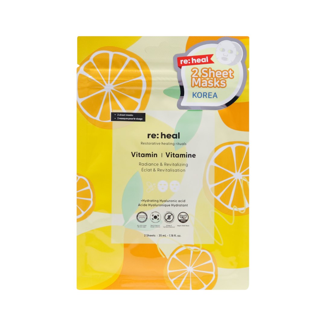 RE:HEAL 2-SHEET VITAMIN FACE MASK