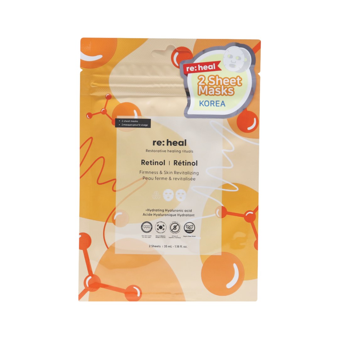 RE:HEAL 2-SHEET RETINOL FACE MASK