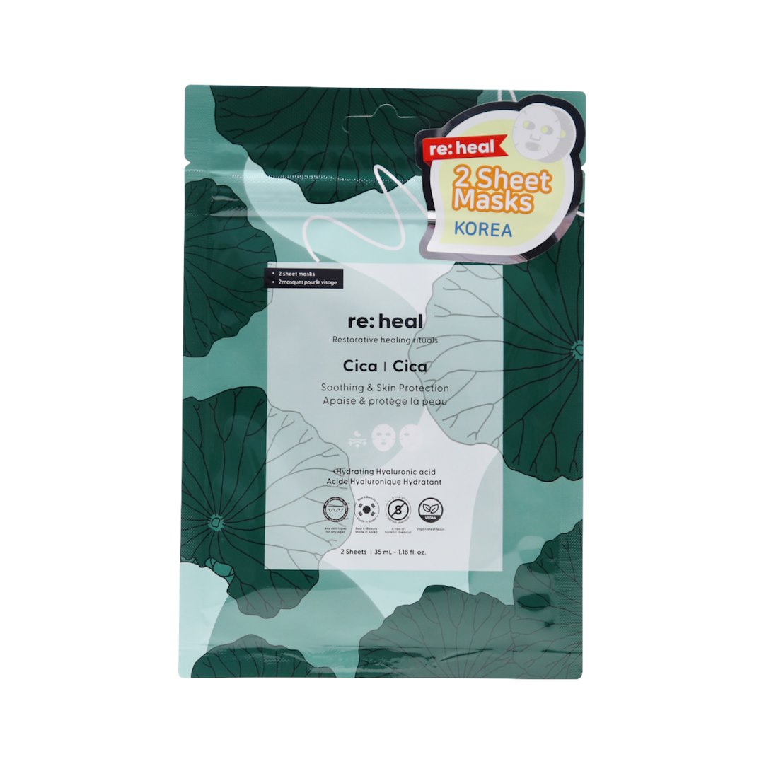 RE:HEAL 2-SHEET CICA FACE MASK
