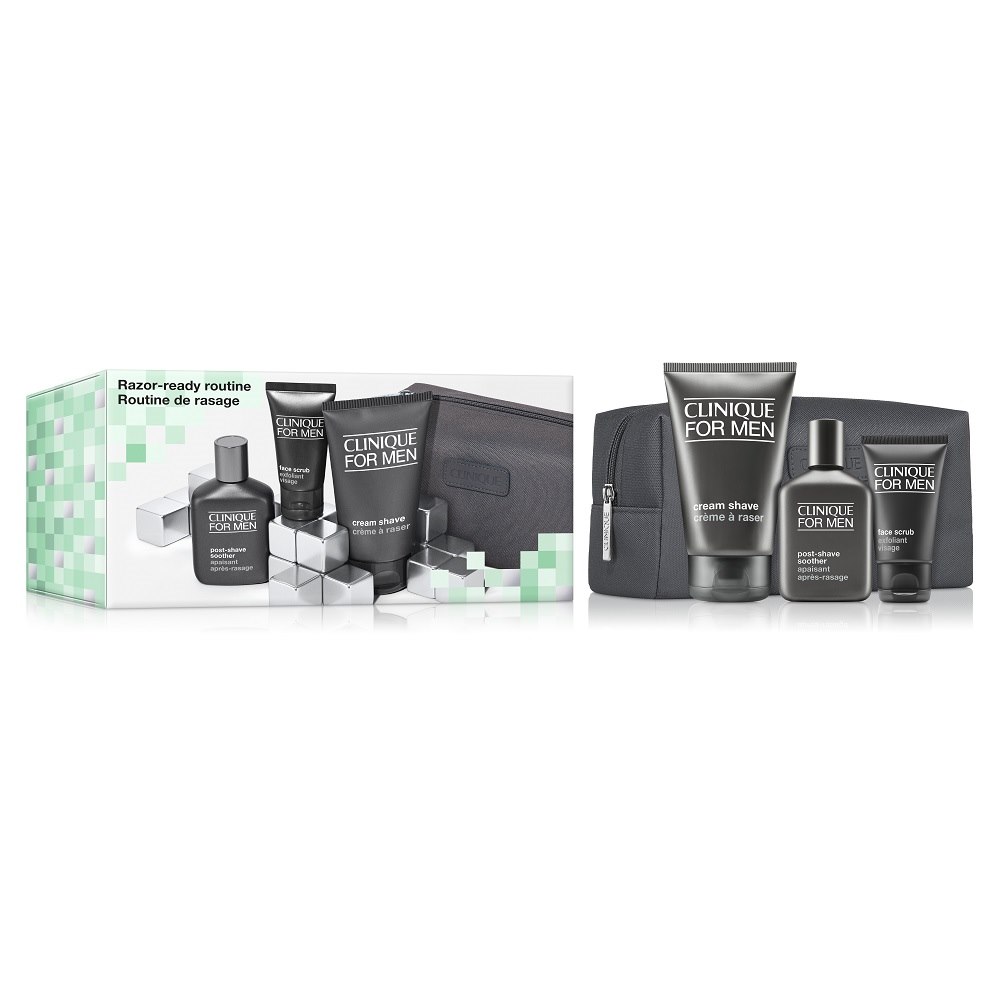 CLINIQUE SET RAZOR SHAV+BALM+SCRUB 125ML+75ML+30ML