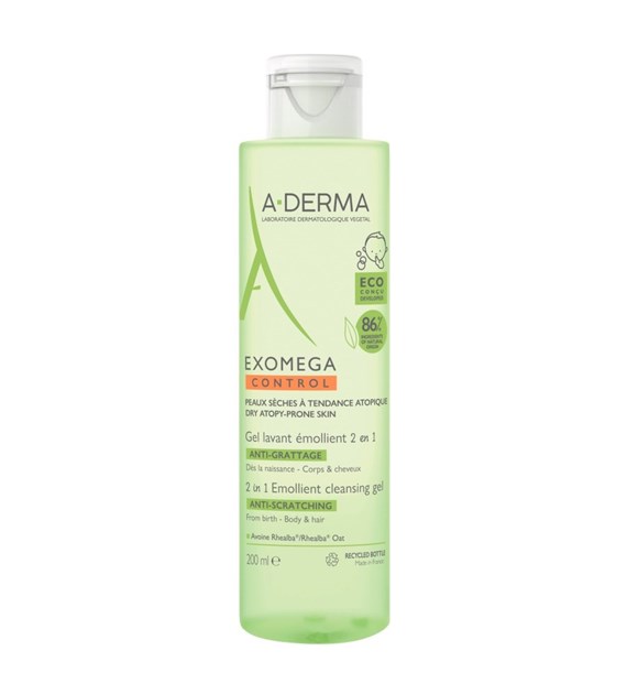 A-DERMA EXOMEGA CONTROL CLEANSING GEL 200ML