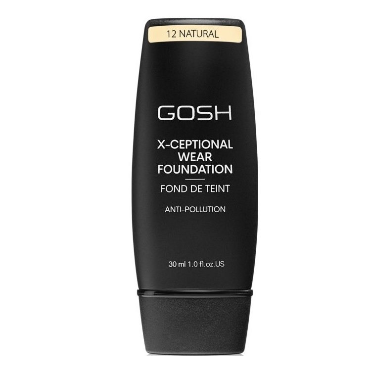 GOSH X-CEPTIONAL WEAR FDN 12 NATURAL 30ML