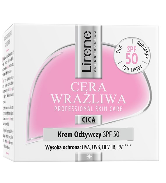 LIRENE SENSITIVE SKIN NUTRITIVE CREAM SPF50 50ML