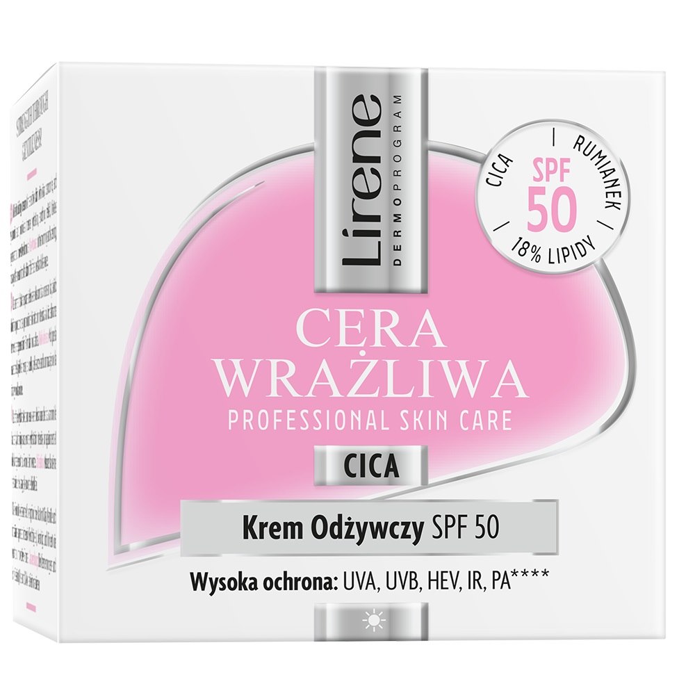 LIRENE SENSITIVE SKIN NUTRITIVE CREAM SPF50 50ML