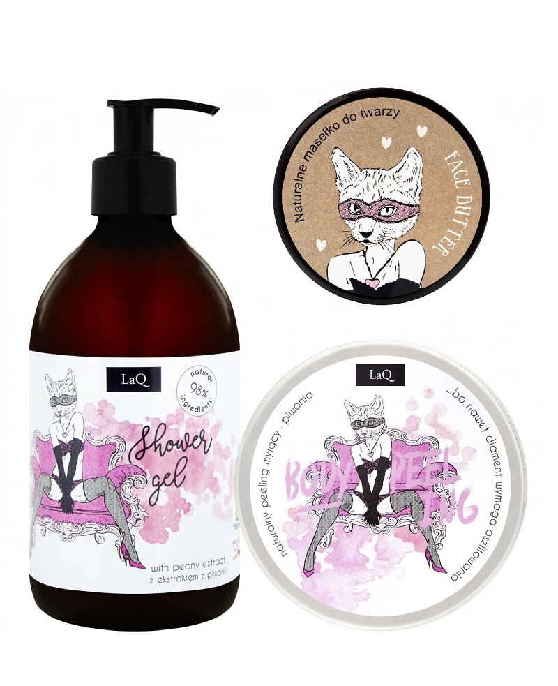 LAQ CAT SH G 500ML+BUTTER 50ML+SCRUB 200ML SET