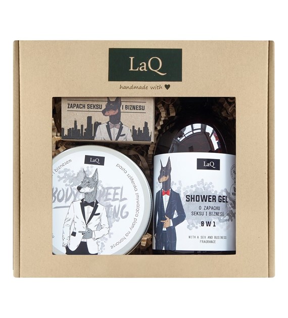 LAQ DOBERMAN SH G 500ML+SOAP 85ML+SCRUB 200ML SET