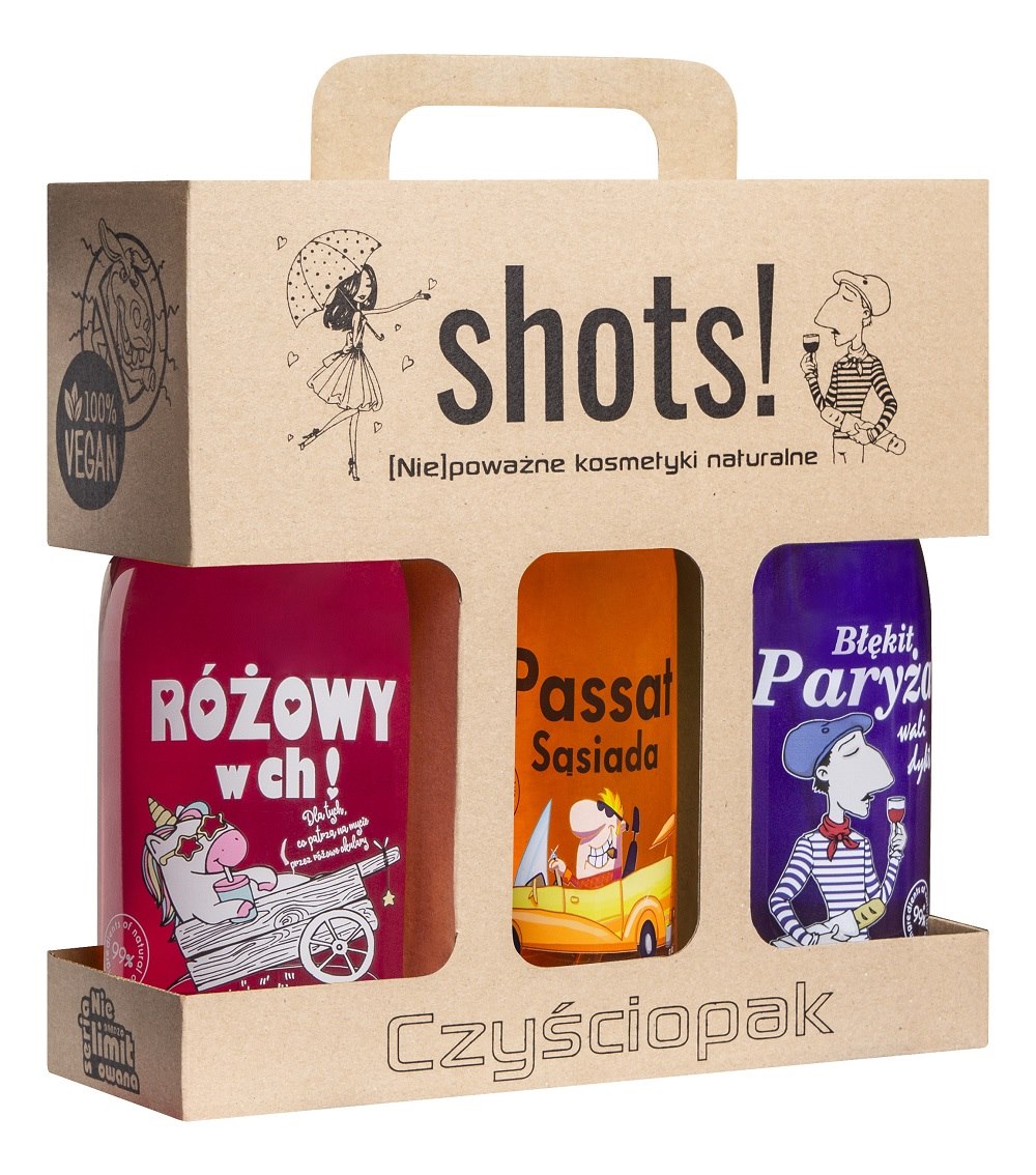 LAQ SHOTS UNISEX SHOWER GEL 500ML+500ML+500ML SET
