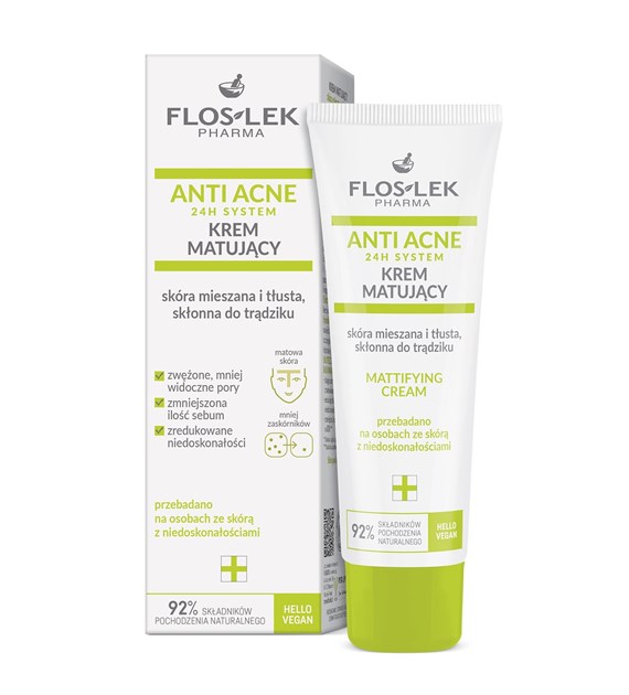 FLOSLEK ANTI ACNE 24H MATT CREAM 50ML