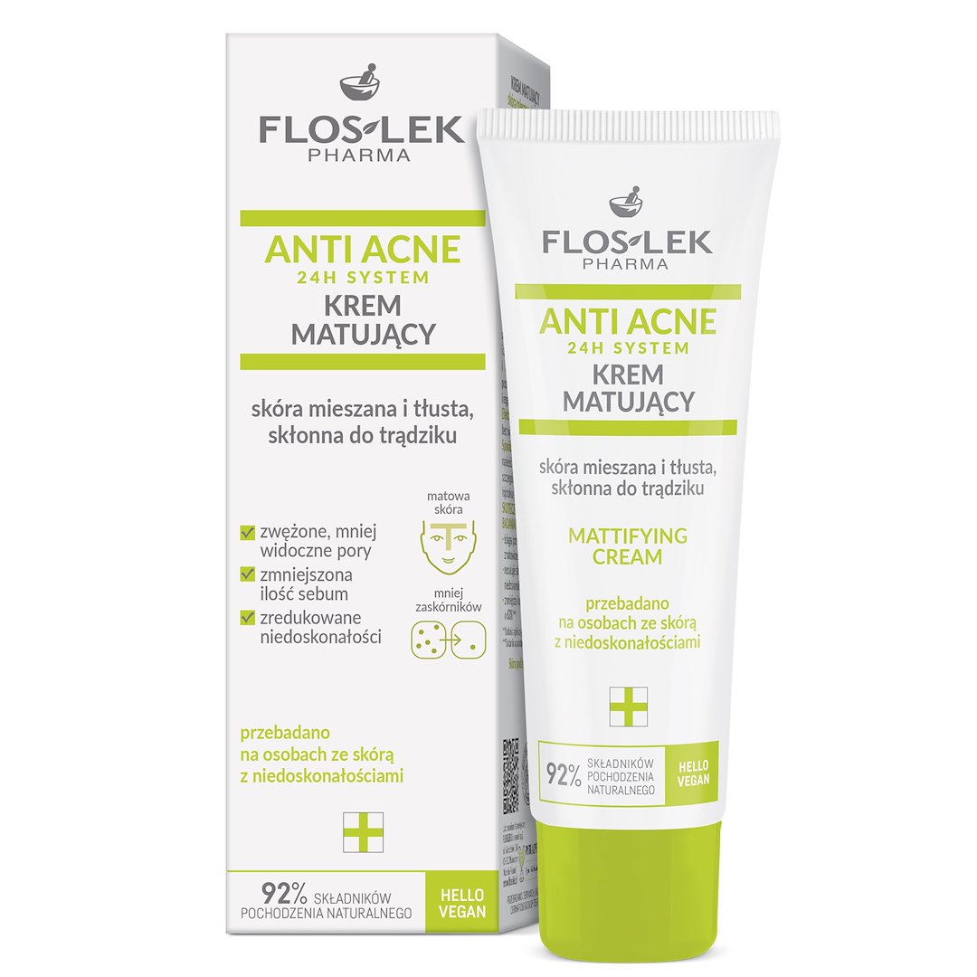 FLOSLEK ANTI ACNE 24H MATT CREAM 50ML