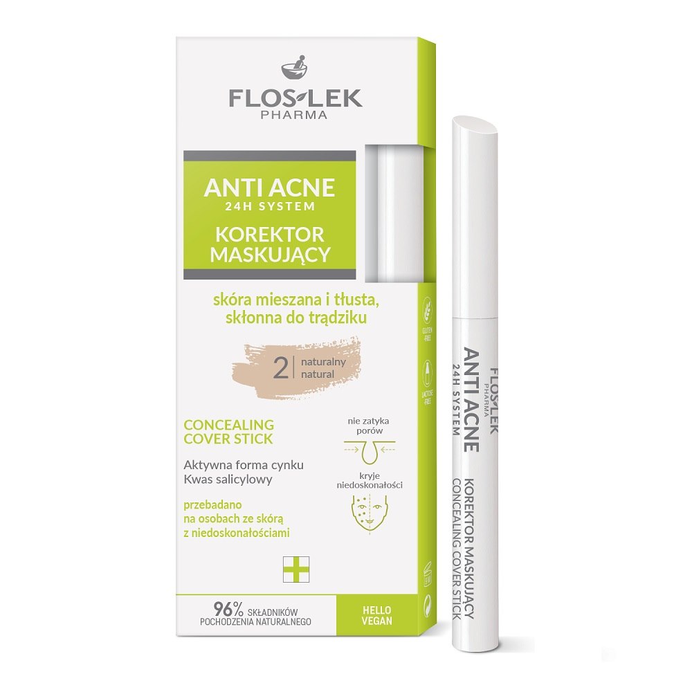 FLOSLEK ANTI ACNE 24H CORRECTOR NATURAL 2 1.33G