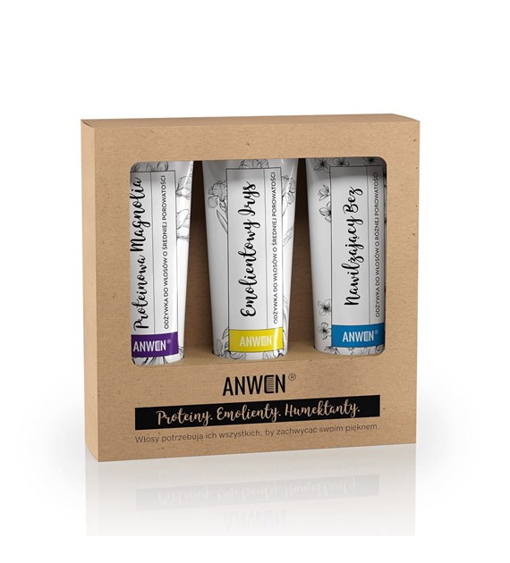 ANWEN HAIR CARE SET MEDIUM POROSITY 3X100ML