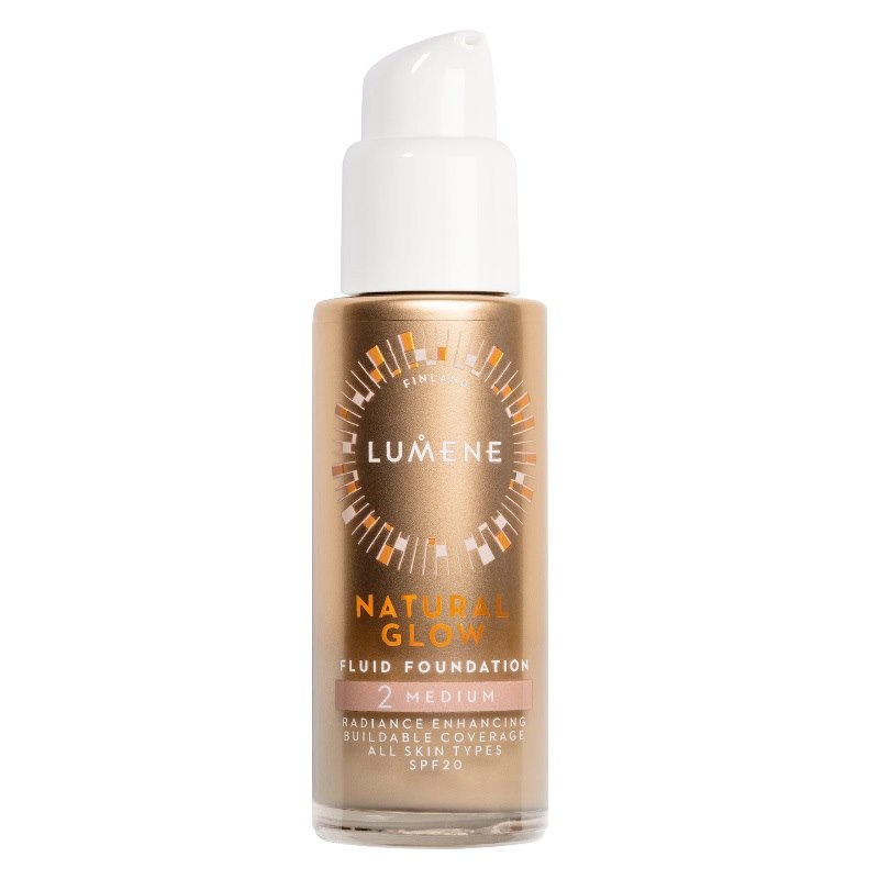 LUMENE NATURAL GLOW FLUID FOUNDATION 2 MEDIUM 30ML