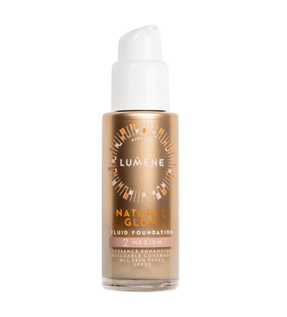 LUMENE NATURAL GLOW FLUID FOUNDATION 2 MEDIUM 30ML