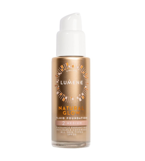 LUMENE NATURAL GLOW FLUID FOUNDATION 2 MEDIUM 30ML