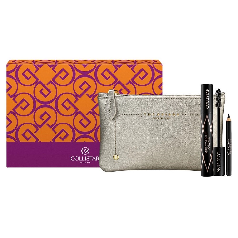 COLLISTAR SET IMPEC MASC+EYE PENCIL+COSM BAG