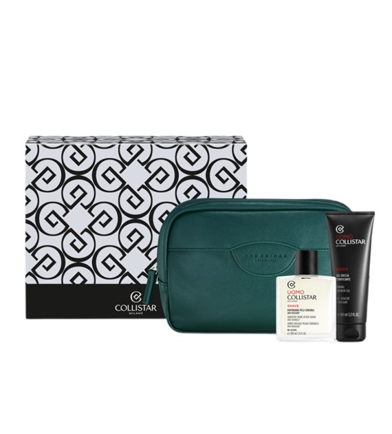 COLLISTAR SET SENS SHAVE GEL+SHOWER GEL+COSM BAG