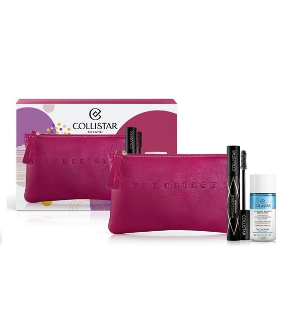 COLLISTAR SET XMAS IMPEC MASC+MAKEUP REM+COSM BAG