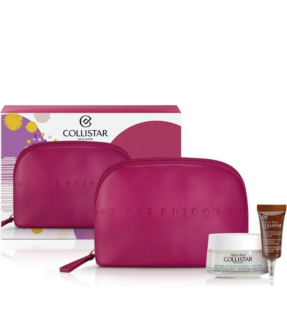 COLLISTAR SET HYALU AQUAGEL+EYE GEL+COSM BAG
