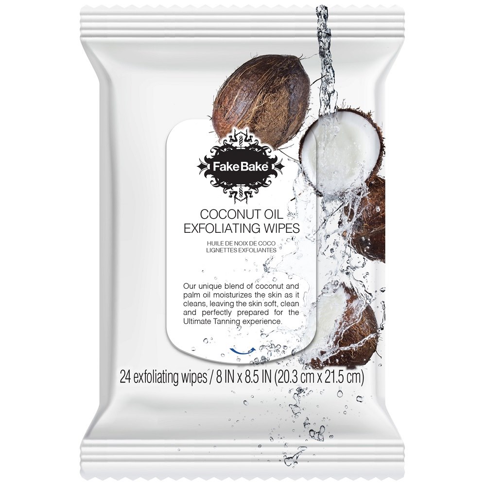 FAKE BAKE COCONUT OIL EXFOLIATING WIPES 24PCS